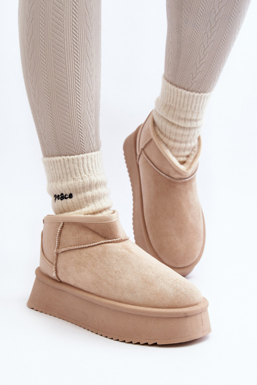 nööpidega lumesaapad  beeži värvi Caliksa nööpidega lumesaapad  beeži värvi Caliksa