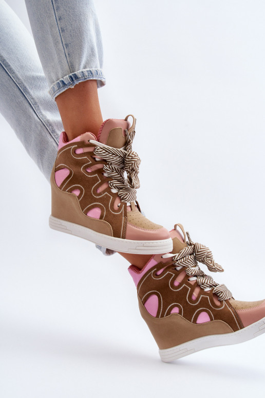 Sneakers tüüpi jalanõud  Tumeroosad värvi Leoppa