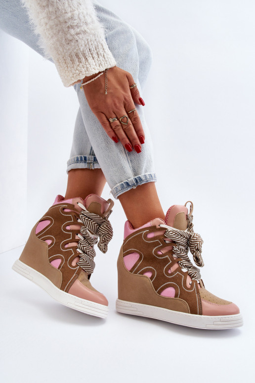 Sneakers tüüpi jalanõud  Tumeroosad värvi Leoppa