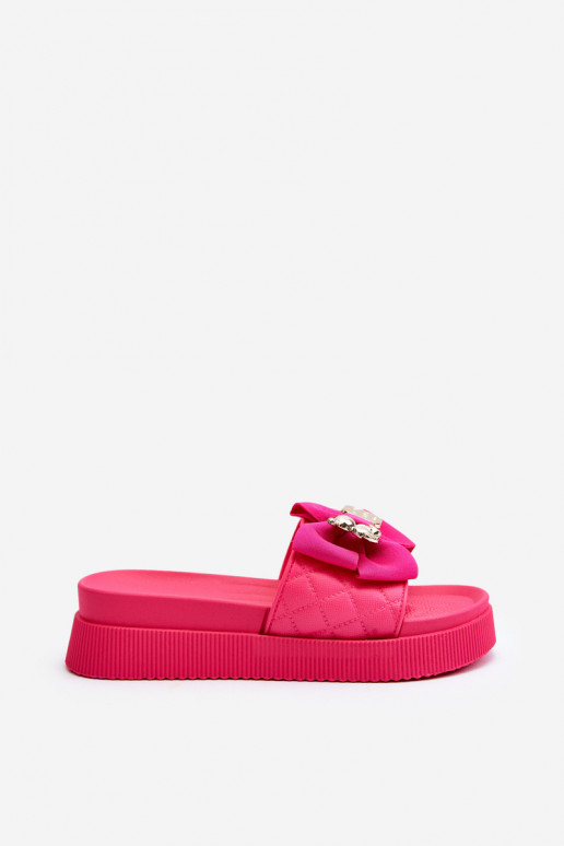 Naiste plätud vibu ja mängukaru fuksia Katterinaga