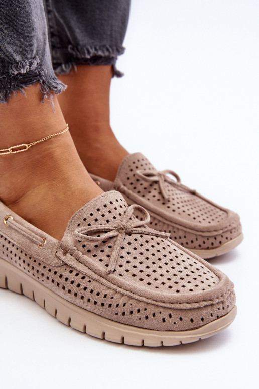 naiste mokassiinid lipsukesega beeži värvi Reece