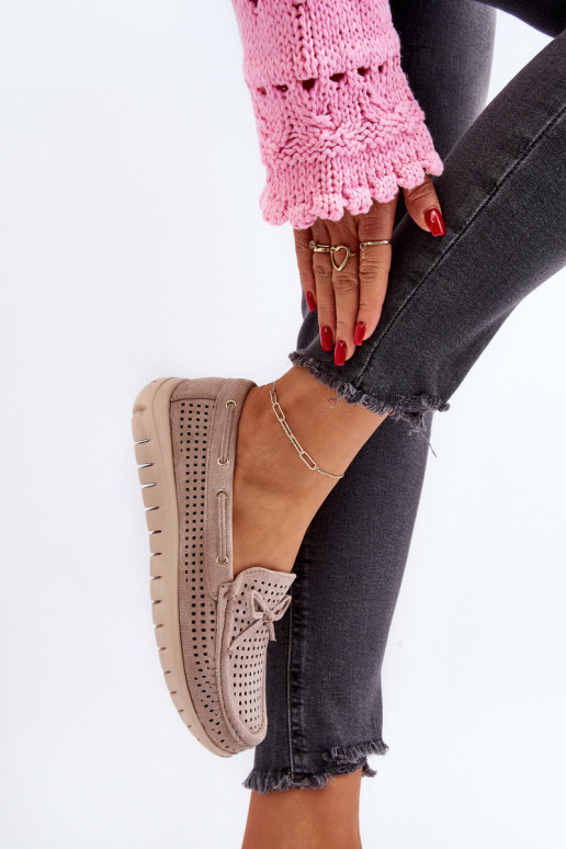 naiste mokassiinid lipsukesega beeži värvi Reece