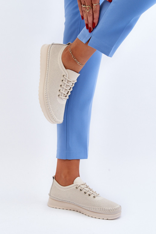 Sportliku stiiliga jalanõud naiste saapad beeži värvi Lalnai Sportliku stiiliga jalanõud naiste saapad beeži värvi Lalnai