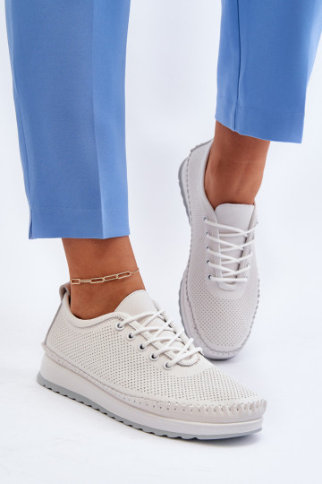 Sportliku stiiliga jalanõud naiste saapad valget värvi Lalnai