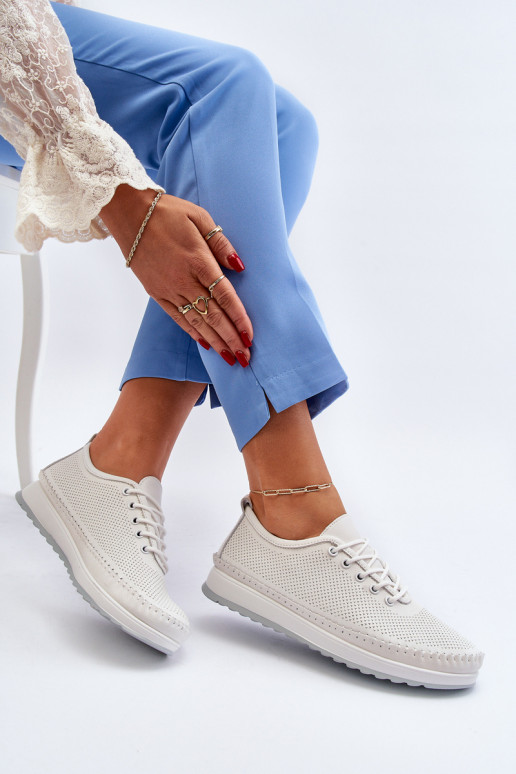 Sportliku stiiliga jalanõud naiste saapad valget värvi Lalnai Sportliku stiiliga jalanõud naiste saapad valget värvi Lalnai