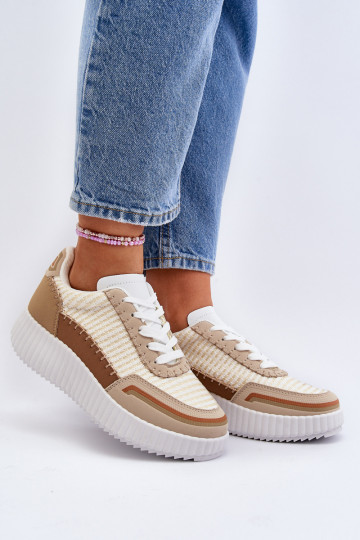 Sneakers tüüpi jalanõud   platvormiga beeži värvi Redala 2