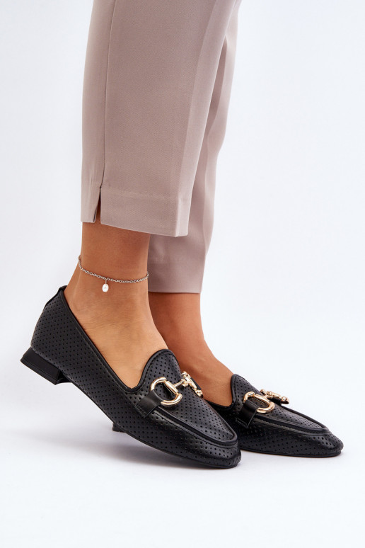 naiste mokassiinid laiade nööridega kaunistustega mustad Iluvana naiste mokassiinid laiade nööridega kaunistustega mustad Iluvana