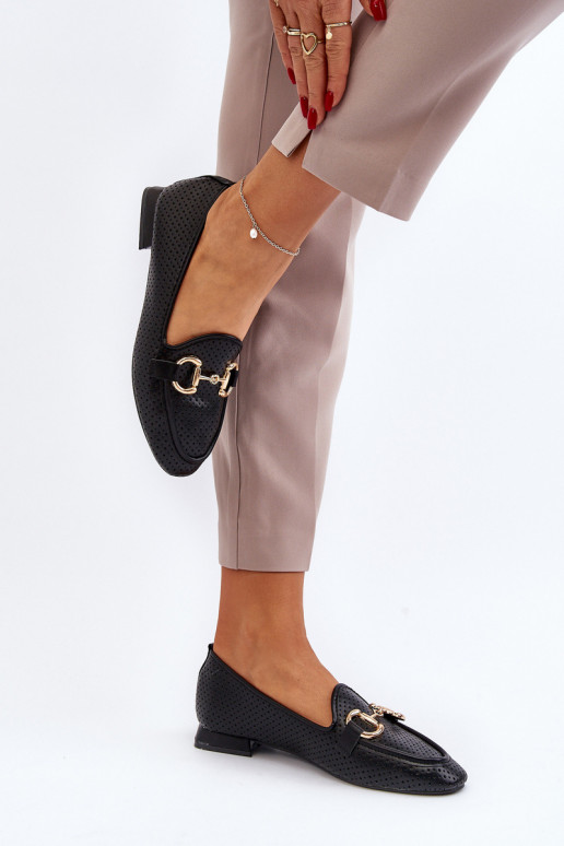 naiste mokassiinid laiade nööridega kaunistustega mustad Iluvana naiste mokassiinid laiade nööridega kaunistustega mustad Iluvana