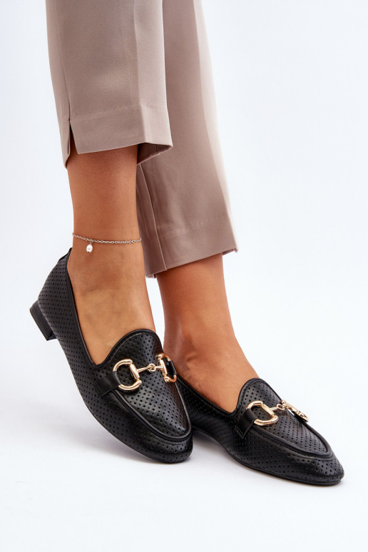 naiste mokassiinid laiade nööridega kaunistustega mustad Iluvana naiste mokassiinid laiade nööridega kaunistustega mustad Iluvana