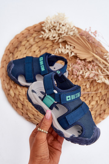 sandaalid poiste krõpsudega kinnitatav Big Star NN374236 tumesinist värvi 2
