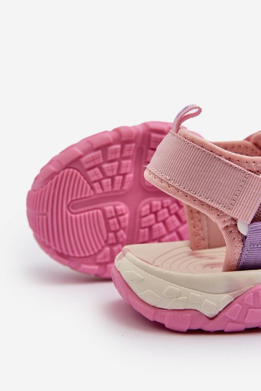 sandaalid Laste krõpsudega kinnitatav Big Star NN374238 Tumeroosad värvi