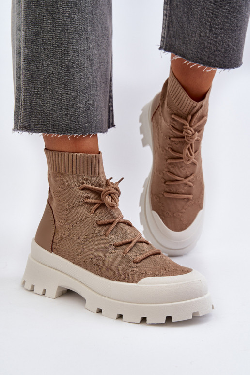 Naiste poolsaapad pruunid värvi Solime Naiste poolsaapad pruunid värvi Solime