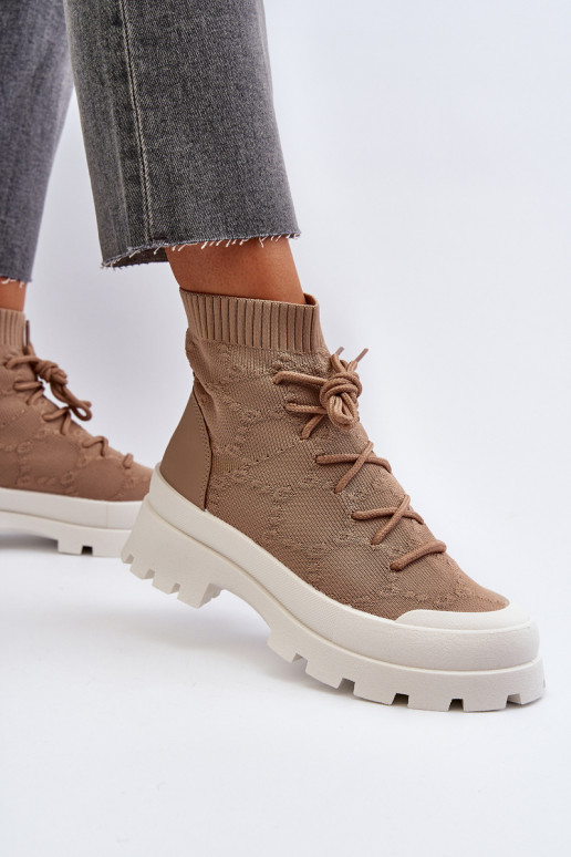 Naiste poolsaapad pruunid värvi Solime Naiste poolsaapad pruunid värvi Solime