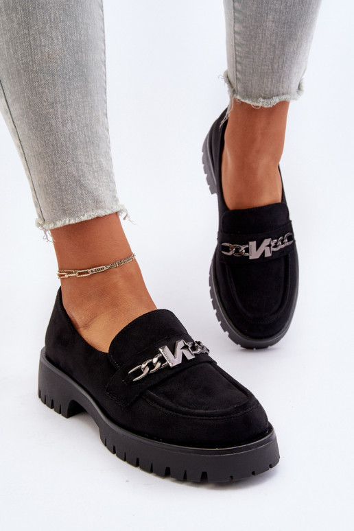 Seemisnahast mokassiinid   kaunistustega mustad Loraleima Seemisnahast mokassiinid   kaunistustega mustad Loraleima