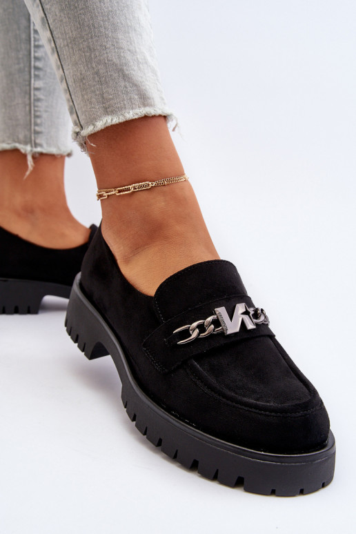 Seemisnahast mokassiinid   kaunistustega mustad Loraleima Seemisnahast mokassiinid   kaunistustega mustad Loraleima