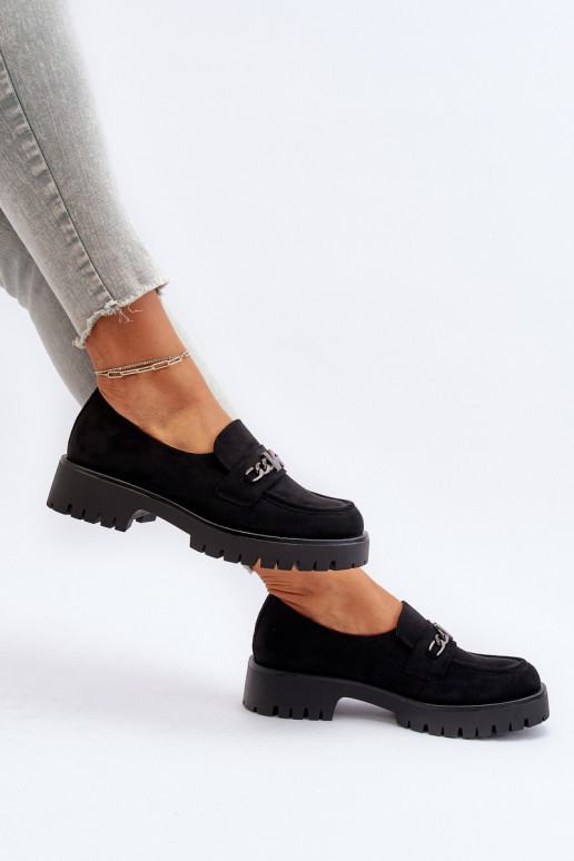 Seemisnahast mokassiinid   kaunistustega mustad Loraleima Seemisnahast mokassiinid   kaunistustega mustad Loraleima