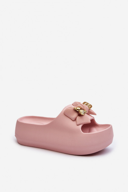 Kerged rannaplätud naiste plätud lipsukesega Tumeroosad värvi Salessa Kerged rannaplätud naiste plätud lipsukesega Tumeroosad värvi Salessa