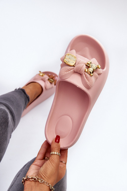 Kerged rannaplätud naiste plätud lipsukesega Tumeroosad värvi Salessa Kerged rannaplätud naiste plätud lipsukesega Tumeroosad värvi Salessa