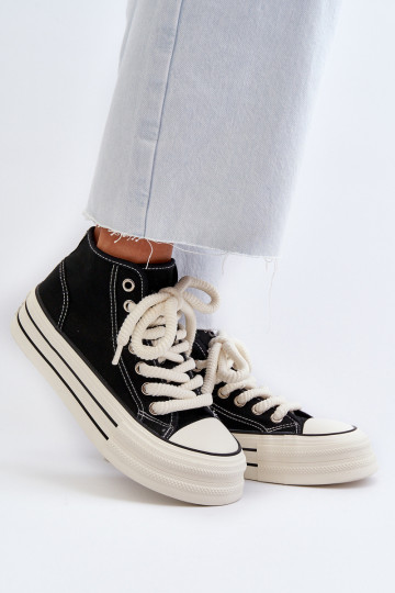 naiste saapad platvormiga mustad Aineri 2