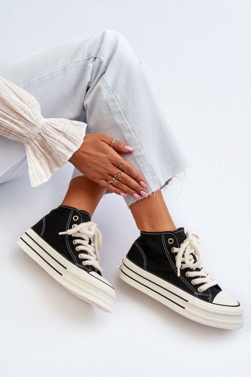 naiste saapad platvormiga mustad Aineri naiste saapad platvormiga mustad Aineri