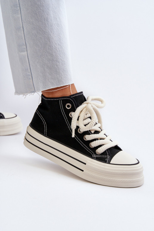 naiste saapad platvormiga mustad Aineri naiste saapad platvormiga mustad Aineri