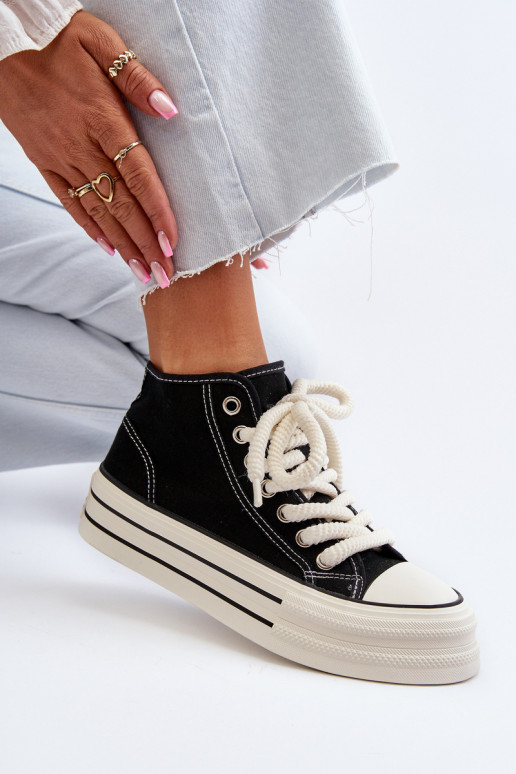 naiste saapad platvormiga mustad Aineri naiste saapad platvormiga mustad Aineri