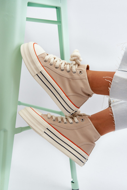 naiste saapad platvormiga beeži värvi Aineri