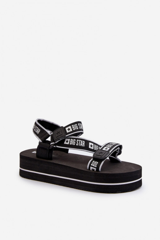 Naistesandaalid platvormiga Big Star NN274A525 mustad Naistesandaalid platvormiga Big Star NN274A525 mustad