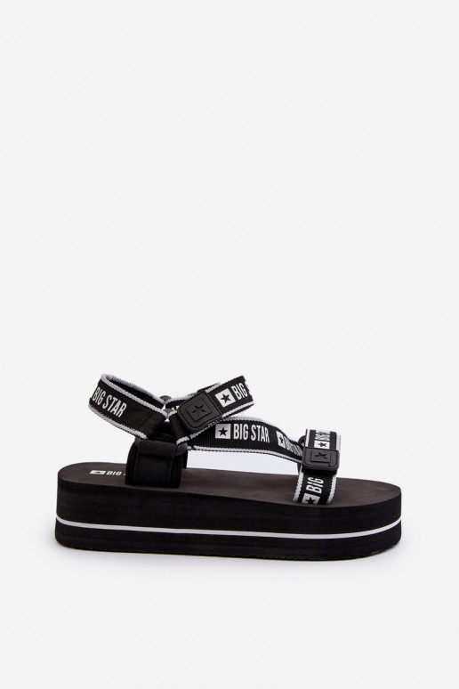 Naistesandaalid platvormiga Big Star NN274A525 mustad Naistesandaalid platvormiga Big Star NN274A525 mustad