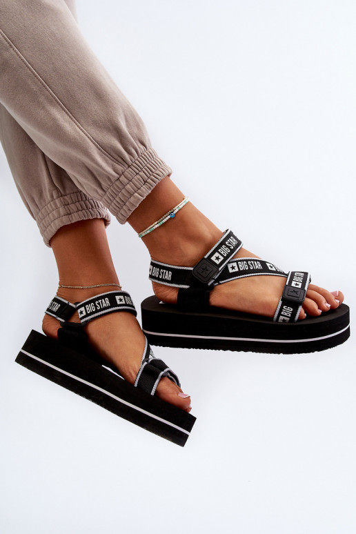 Naistesandaalid platvormiga Big Star NN274A525 mustad Naistesandaalid platvormiga Big Star NN274A525 mustad