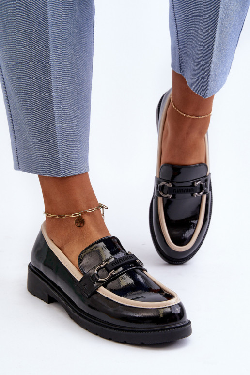 Naistesaapad Mokassiinid S.Barski HY336A mustad Naistesaapad Mokassiinid S.Barski HY336A mustad