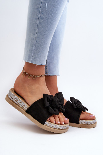 Sussid platvormiga lipsukesega mustad Aflia