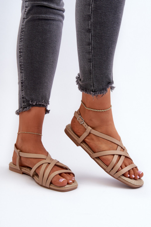 Madalad sandaalid Big Star NN274012 beeži värvi