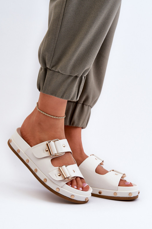 naiste plätud platvormiga Big Star NN274081 valget värvi