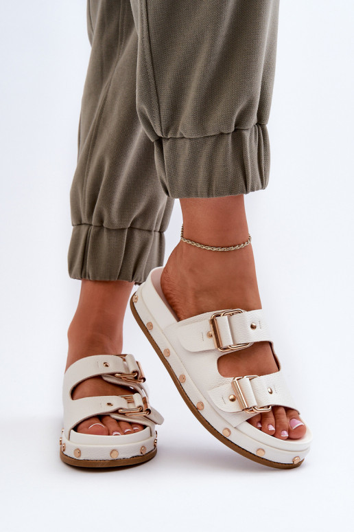 naiste plätud platvormiga Big Star NN274081 valget värvi