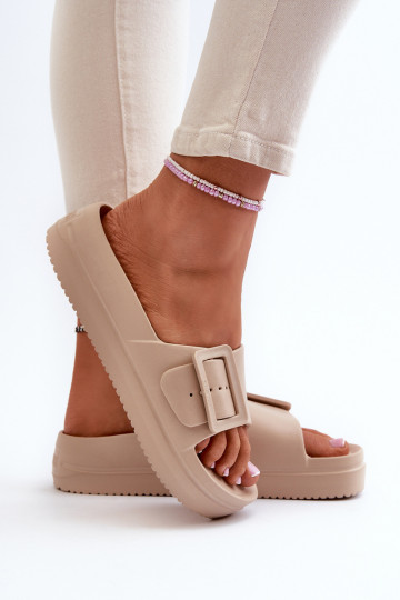 Kerged sussid platvormiga neetide ja pandlaga Big Star NN274A666 beeži värvi 2