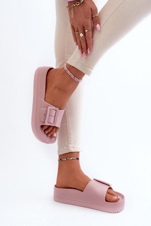 Kerged sussid platvormiga neetide ja pandlaga Big Star NN274A663 Tumeroosad värvi Kerged sussid platvormiga neetide ja pandlaga Big Star NN274A663 Tumeroosad värvi