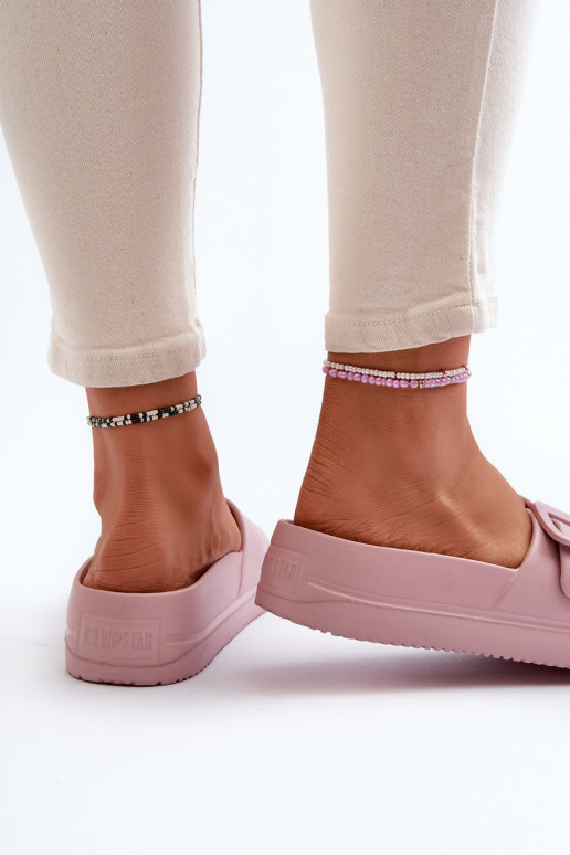 Kerged sussid platvormiga neetide ja pandlaga Big Star NN274A663 Tumeroosad värvi Kerged sussid platvormiga neetide ja pandlaga Big Star NN274A663 Tumeroosad värvi