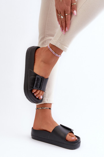 Kerged sussid platvormiga neetide ja pandlaga Big Star NN274A662 mustad 2