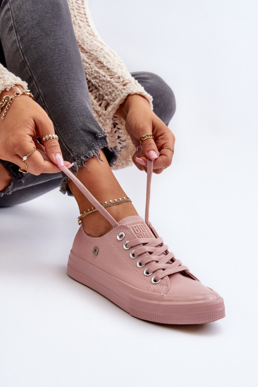 Klassikalise mudeli naiste saapad Big Star NN274291 Tumeroosad värvi