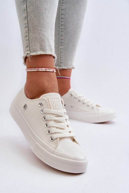 Klassikalise mudeli naiste saapad Big Star NN274285 valget värvi