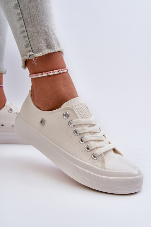 Klassikalise mudeli naiste saapad Big Star NN274285 valget värvi