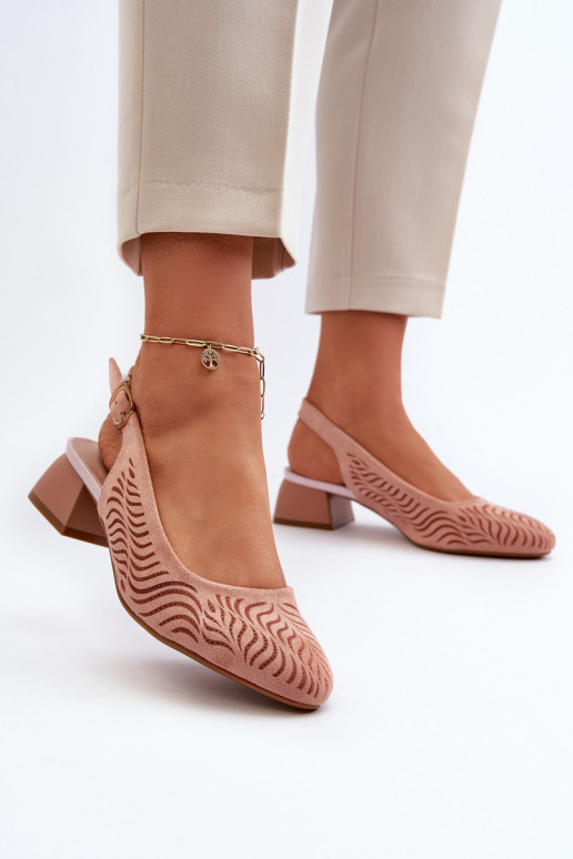 Kingad kõrge jämeda kontsaga Klocku Tumeroosad värvi Gemifa Kingad kõrge jämeda kontsaga Klocku Tumeroosad värvi Gemifa