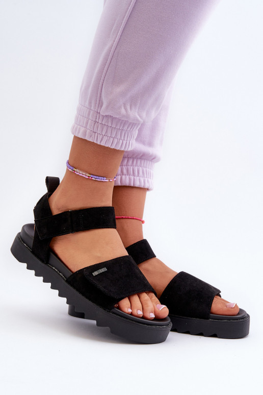 Seemisnahast kingad platvormiga Big Star NN274700 mustad Seemisnahast kingad platvormiga Big Star NN274700 mustad