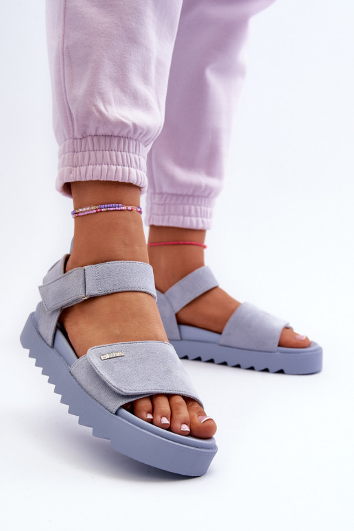 Seemisnahast kingad platvormiga Big Star NN274706 Sinist värvi