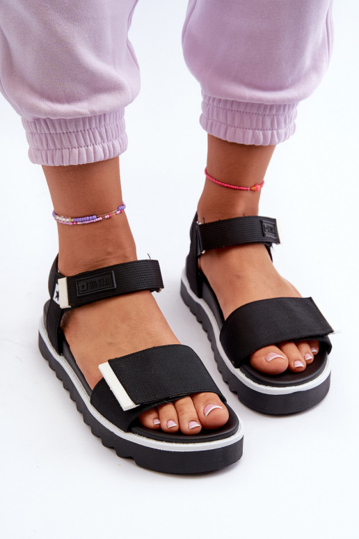 Naistesandaalid platvormiga Big Star NN274778 mustad
