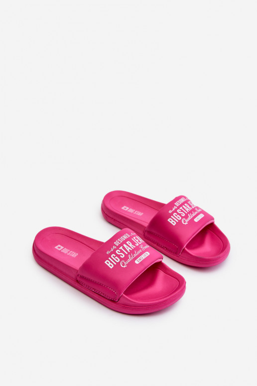 Kerged rannaplätud Sussid Laste jalanõud Big Star NN374519 Tumeroosad värvi