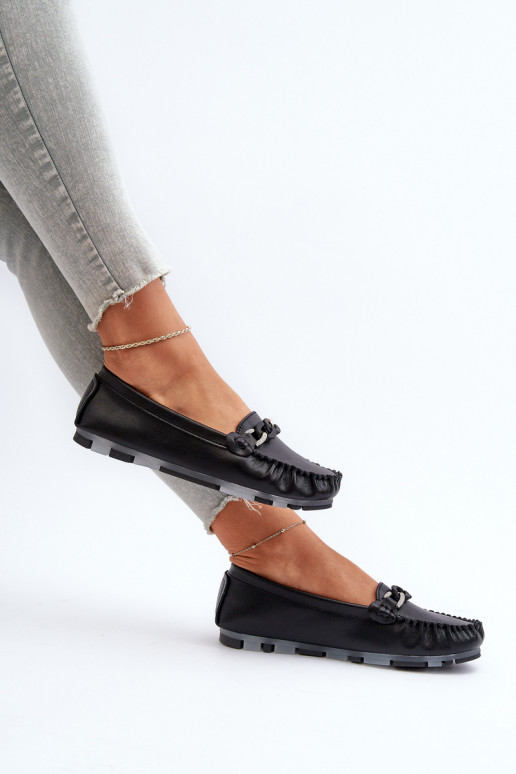 naiste mokassiinid kaunistustega mustad S.Barski LR339 naiste mokassiinid kaunistustega mustad S.Barski LR339