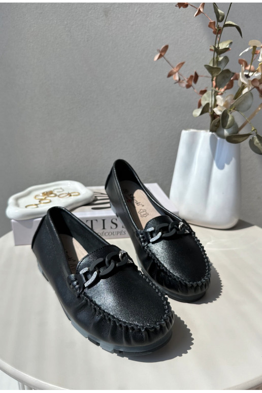 naiste mokassiinid kaunistustega mustad S.Barski LR339 naiste mokassiinid kaunistustega mustad S.Barski LR339