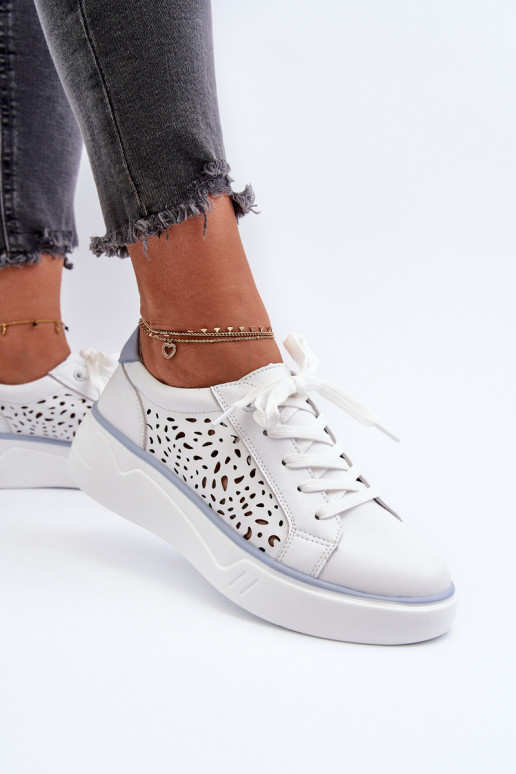 Sneakers tüüpi jalanõud   platvormiga   valget värvi Peilaeno